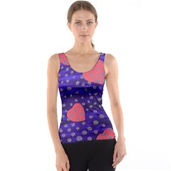 Underwater Pink Hearts Tank Top by snowwhitegirl