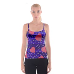 Underwater Pink Hearts Spaghetti Strap Top by snowwhitegirl