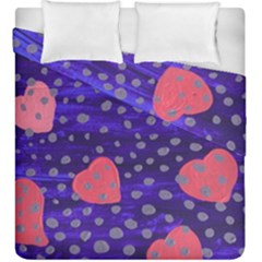 Underwater Pink Hearts Duvet Cover Double Side (king Size) by snowwhitegirl