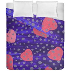 Underwater Pink Hearts Duvet Cover Double Side (california King Size) by snowwhitegirl