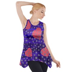 Underwater Pink Hearts Side Drop Tank Tunic by snowwhitegirl