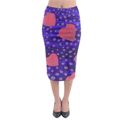 Underwater Pink Hearts Midi Pencil Skirt by snowwhitegirl