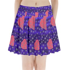 Underwater Pink Hearts Pleated Mini Skirt by snowwhitegirl