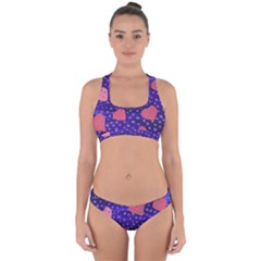 Underwater Pink Hearts Cross Back Hipster Bikini Set by snowwhitegirl