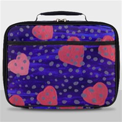 Underwater Pink Hearts Full Print Lunch Bag by snowwhitegirl