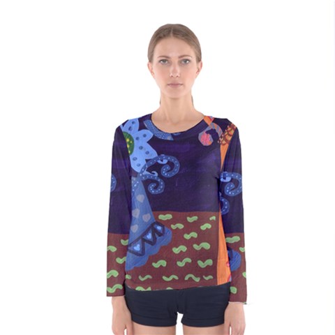 Jack In The Box Flower Women s Long Sleeve Tee by snowwhitegirl