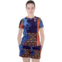 Jack In The Box Flower Women s Tee And Shorts Set