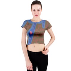 Hair Salon Floor Crew Neck Crop Top