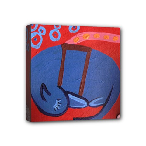 My Dog Sleeping Mini Canvas 4  X 4  by snowwhitegirl