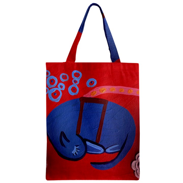 My Dog Sleeping Zipper Classic Tote Bag