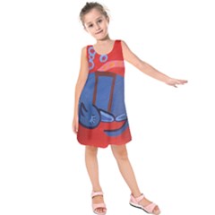 My Dog Sleeping Kids  Sleeveless Dress by snowwhitegirl