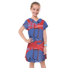 My Dog Sleeping Kids  Drop Waist Dress by snowwhitegirl