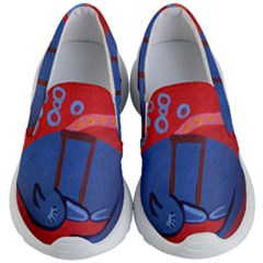 My Dog Sleeping Kid s Lightweight Slip Ons by snowwhitegirl