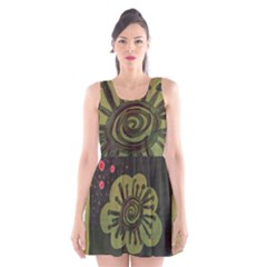 Flower Spitting Out Pink Pollen Scoop Neck Skater Dress by snowwhitegirl