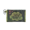 Flower Spitting Out Pink Pollen Canvas Cosmetic Bag (Small) View1