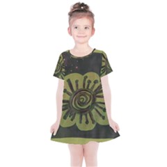 Flower Spitting Out Pink Pollen Kids  Simple Cotton Dress