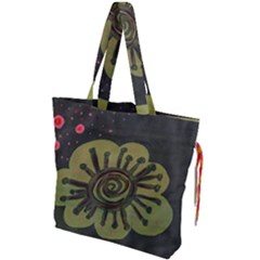 Flower Spitting Out Pink Pollen Drawstring Tote Bag