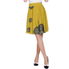 Peas Four Leaf Clover A-line Skirt by snowwhitegirl