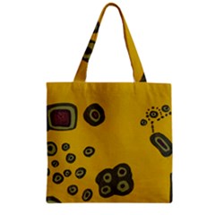 Peas Four Leaf Clover Zipper Grocery Tote Bag by snowwhitegirl