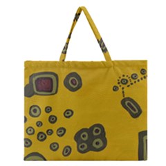 Peas Four Leaf Clover Zipper Large Tote Bag by snowwhitegirl