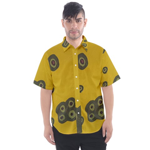 Peas Four Leaf Clover Men s Short Sleeve Shirt by snowwhitegirl