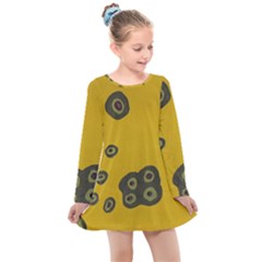 Peas Four Leaf Clover Kids  Long Sleeve Dress