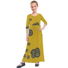 Peas Four Leaf Clover Kids  Quarter Sleeve Maxi Dress by snowwhitegirl