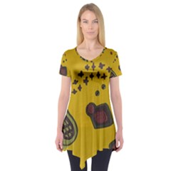 Hairdryer Easter Egg Short Sleeve Tunic  by snowwhitegirl