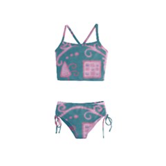 A Pink Dream Girls  Tankini Swimsuit