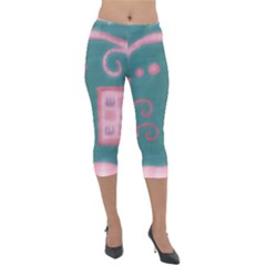 A Pink Dream Lightweight Velour Capri Leggings 