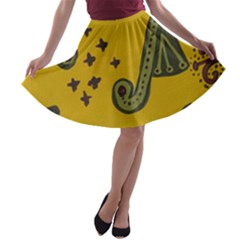 Indian Violin A-line Skater Skirt by snowwhitegirl