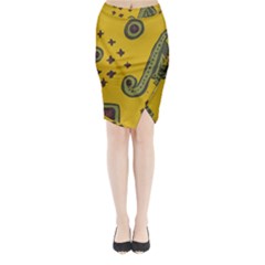 Indian Violin Midi Wrap Pencil Skirt by snowwhitegirl