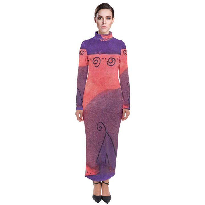 Teepee Egg Turtleneck Maxi Dress