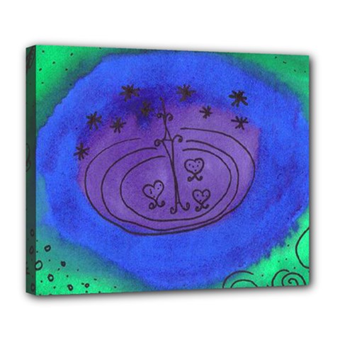 Starry Egg Deluxe Canvas 24  X 20   by snowwhitegirl