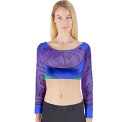 Starry Egg Long Sleeve Crop Top by snowwhitegirl