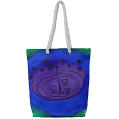 Starry Egg Full Print Rope Handle Tote (small) by snowwhitegirl