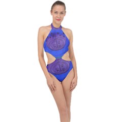 Starry Egg Halter Side Cut Swimsuit by snowwhitegirl