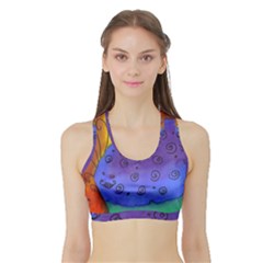 Whale And Eggs Sports Bra With Border by snowwhitegirl