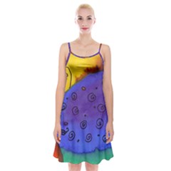 Whale And Eggs Spaghetti Strap Velvet Dress by snowwhitegirl