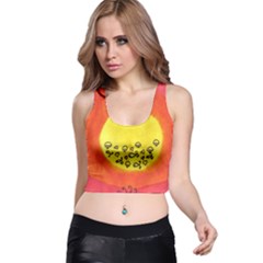 Red Sun Racer Back Crop Top by snowwhitegirl