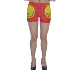 Red Sun Skinny Shorts by snowwhitegirl