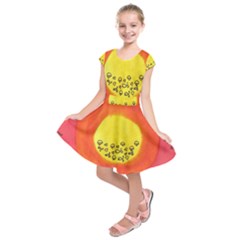 Red Sun Kids  Short Sleeve Dress by snowwhitegirl