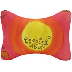 Red Sun Seat Head Rest Cushion