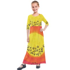 Red Sun Kids  Quarter Sleeve Maxi Dress