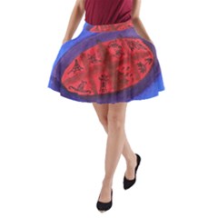 Red Egg A-line Pocket Skirt by snowwhitegirl