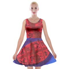 Red Egg Velvet Skater Dress by snowwhitegirl