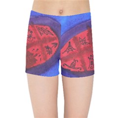 Red Egg Kids Sports Shorts by snowwhitegirl