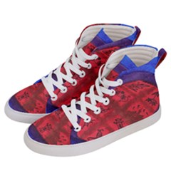 Red Egg Men s Hi-top Skate Sneakers by snowwhitegirl