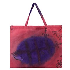 Sea Horses Zipper Large Tote Bag