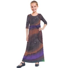 The Black Whole Egg Kids  Quarter Sleeve Maxi Dress